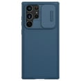 thumbnail image 1 of SaniMore Case for Samsung Galaxy S22 Ultra, Soft TPU & Solid PC Cover Built-in Silde Camera Proction Classic Texture Shockproof Protective Shell for Samsung S22 Ultra, Blue, 1 of 10