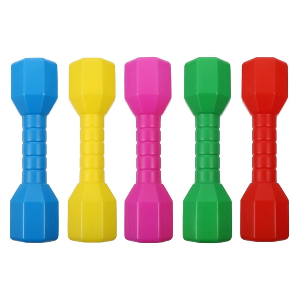 5 pcs mancuernas para niños plástico mano mancuernas kindergarten deportes