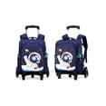 thumbnail image 1 of MAWCLOS Boys Bookbag Top Handle Daypack Anti-Theft Waterproof Rolling Backpack Multi Pockets Kids Infantry Pack Shoulder Bags Girls Spaceman L with Trolley And Pendants, 1 of 2