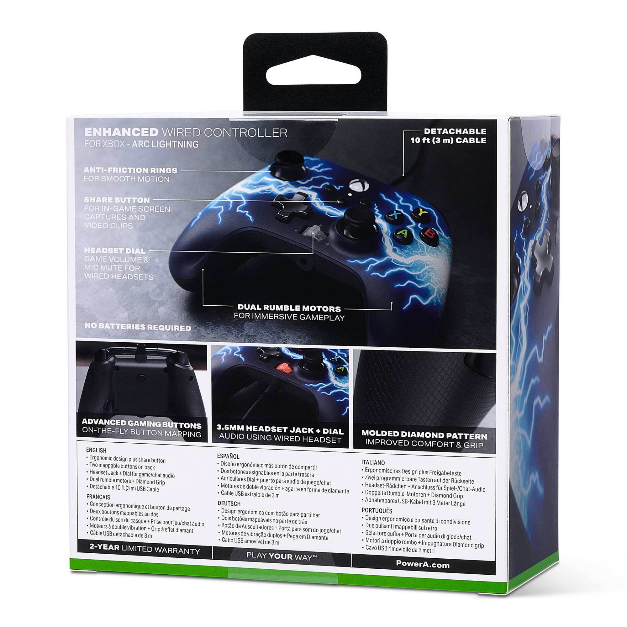 Manette De Jeu Filaire Powera Arc Lightning Edition Pour Xbox (bleu) à Prix  Carrefour