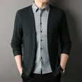 thumbnail image 2 of Men's Fake Two-Piece Shirt Sweater Cardigan Jacket-Casual Business, 2 of 5