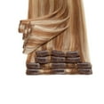 thumbnail image 5 of MY-LADY Balayage Clip in 100% Remy Human Hair Extensions 8Pcs Full Head Weft Highligh Hairpiece Long Straight #12P613 Golden Brown & Blonde 22inch, 5 of 10