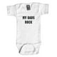 Rebel Ink Baby 372W1218 Mon Père Rock- 12-18 Mois Blanc un Sous-Vêtement Pièce – image 1 sur 1
