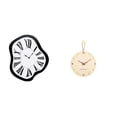 thumbnail image 1 of Reloj de pared con diseño distorsionado, números , estilo decorativo, electrónico, de acrílico y madera, con mecanismo silencioso. Ideal para s, 1 of 8