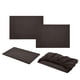 thumbnail image 2 of Juego de sábanas ajustables de cuatro piezas | Juego de cama de fibra sintética con funda nórdica, sábana ajustable y fundas de almohada | Tejido de satén de imitación de color liso | Azul, ca, 2 of 5