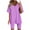 Hot Pink, variant on GERsome Womens 2 Piece Outfits Short Sleeve V Neck Tops Matching Shorts Loungewear Tracksuit Lounge Sets S-3XL