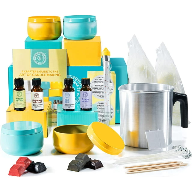 Hearts & Crafts Complete DIY Candle Making Kit for Adults and Kids