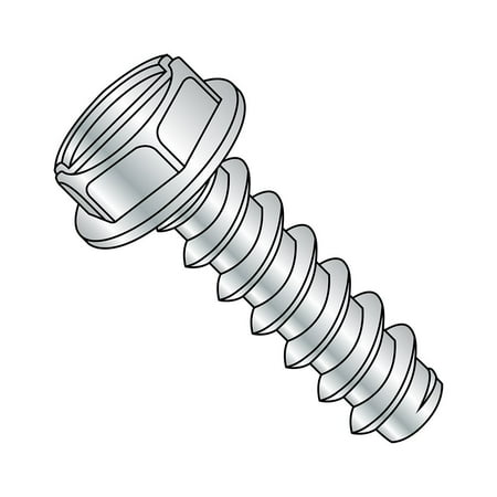 

Steel Sheet Metal Screw Zinc Plated Hex Washer Head Slotted Drive Type B #4-24 Thread Size 3/8 Length (Pack of 100)