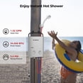 thumbnail image 2 of Camplux Calentador De Agua Sin Tanque De 1,32 Gpm Calentador De Agua De Propano Portátil Para Exteriores De 5 L Para Viajes De Campamento Con Protección Contra Sobrecalentamiento Ay132G Gris, 2 of 6