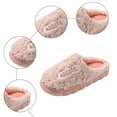 thumbnail image 3 of Rokment Platform Memory Foam House Slippers for Women Men Indoor and Outdoor Fashion Fuzzy Winter Warm Bedroom Home Slip on Shoes Pink Size 5.5, 3 of 5