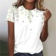 thumbnail image 1 of Fiudx Camisetas para Mujer Camiseta de Manga Corta con Cuello Redondo y Estampado Retro para Mujer, 1 of 4