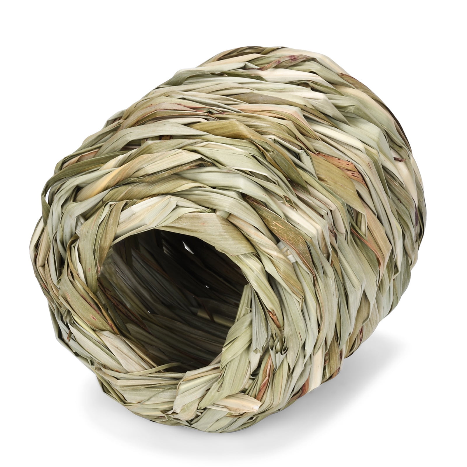 DOPI Hamster Nest Tunnel Shape Grinding Teeth Grass Woven Small Animal Bunny Hut Toy Pet Supplies