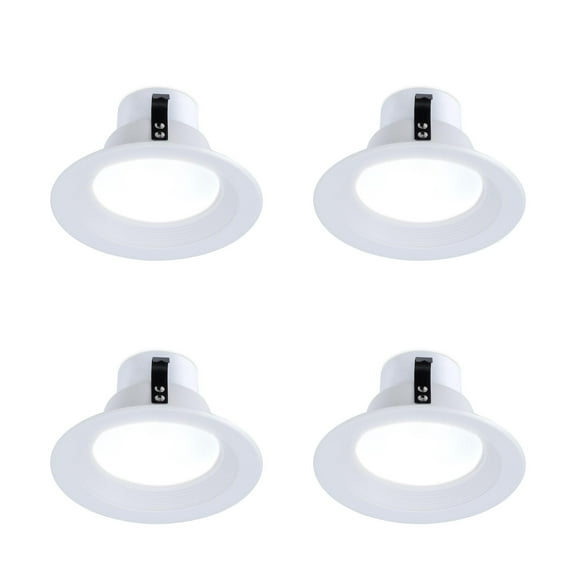 (case of 4) Signify Philips LED Retrofit Downlight Kit, 4 inch round, 9 watts, 700 lumens, 3000K Natural White,  RD4R79301W, white finish