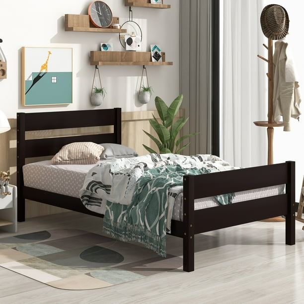 uhomepro Modern Twin Bed Frames for Kids, Platform Bed Frame with