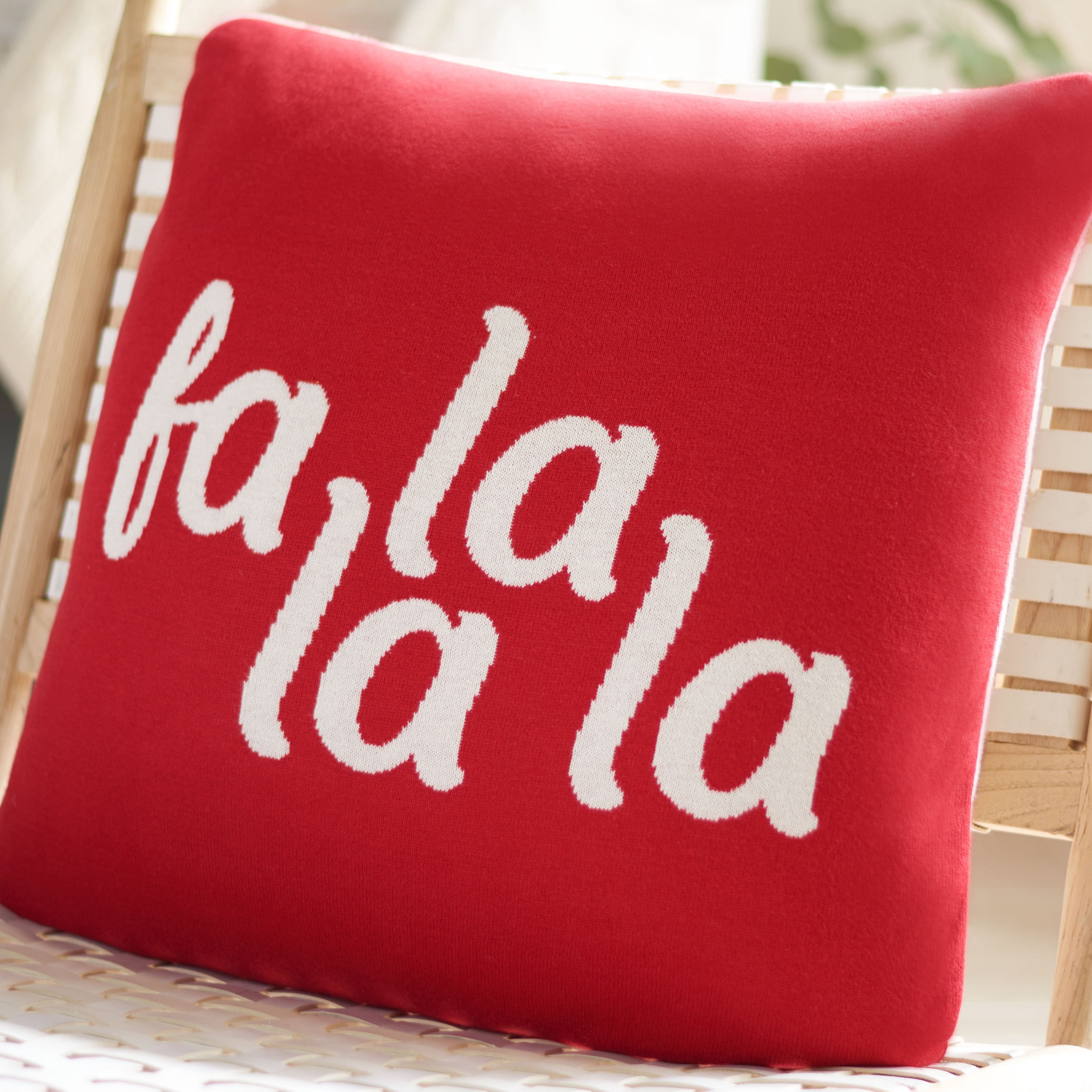 SAFAVIEH Carols Pillow, 20" x 20", Red