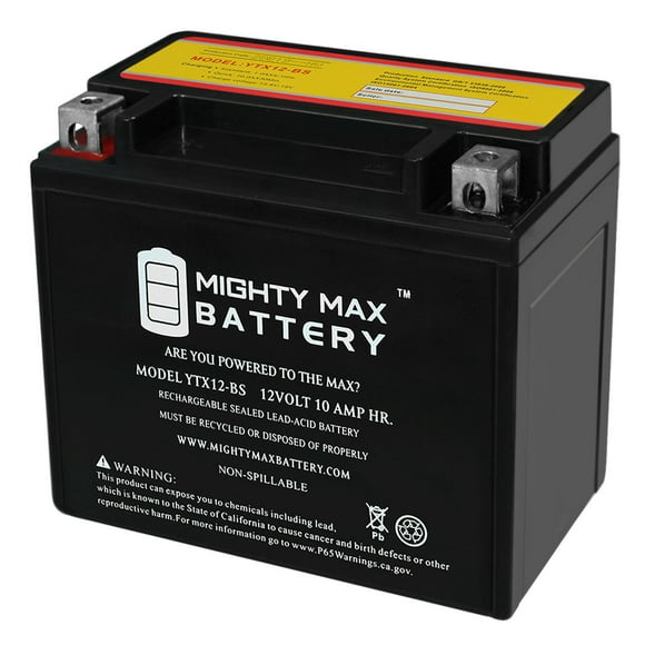 YTX12-BS 12V 10AH Battery Remplacement pour ATV 12-BS Sports Motorisés