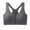 Dark Gray, variant on Women's Free Size Purple Sports Bra, Front Zipper & Racerback Design, Nylon Spandex for Breathability, Ideal for Gym, Running & Daily Fitness
