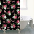 thumbnail image 4 of Pioneer Flower Floral Print Pattern Shower Curtain 72"x84", Bathroom Decorative Shower Curtain Set with 12 Hooks, Waterproof Washable, 4 of 6