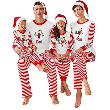 

ONTNO Home Pajamas Printed Long-Sleeved Fashion Casual Family Set
