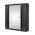 thumbnail image 5 of Wall-Mounted Bathroom Cabinet with Full-Length Mirror, Metal Frame & Glass Doors, 2 Tier Storage Shelves, Modern Farmhouse Vanity Organizer for Over Toilet or Sink Installation, 5 of 9