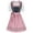 Z04 Pink, variant on Oktoberfest Women Dirndl Dresses Bohemian Festival Cheer White Lace Crop Top & Flowy Midi Skirt Set For Party Wear Bavarian Dress for Carnival