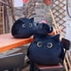 thumbnail image 5 of Almohada de juguete de felpa para gato negro 3D lindo juguete de felpa con forma de gato diseño sofá almohada grasa, 5 of 10