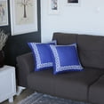 thumbnail image 1 of Decorative Throw Pillow Cover Set of 2 Greek Key 18" x 18" Blue & White Square for Couch, Bedding, 1 of 5