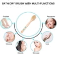 thumbnail image 4 of Body brush for wet or dry brushing with long wooden handle, 4 of 5