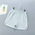 thumbnail image 2 of Quealent Toddler Girl Shorts Baby Boy Shorts Summer Toddler Baby Girl Boy Casual Shorts Drawstring Shorts Joggers Bloomers for Toddler Girls Light Blue,6-12 Months, 2 of 3