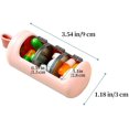 thumbnail image 2 of (Rosa) Pastillero de 3 compartimentos para 7 días, mini pastillero portátil para 3 tomas diarias, resistente a la luz y al agua para viajes, 2 of 5