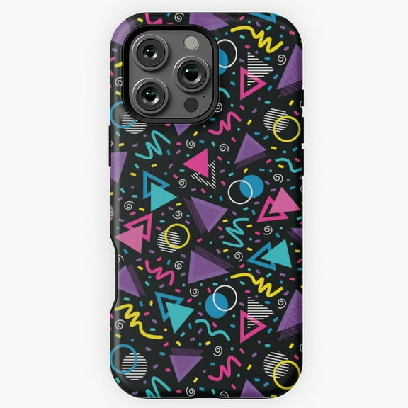 Neon Retro 90s Sprinkle Pattern iPhone Case 17 16 15 14 13 12 11 Pro Max