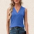 thumbnail image 2 of Tank Tops for Women Tbopshirt Summer Tops for Women,Plus Size T Shirts,Women's Sleeveless Solid Color Basics Crewneck Casual Top Pullover T-shirt,Short Sleeve Blouses, 2 of 9