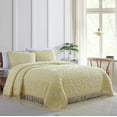 thumbnail image 4 of Beatrice Home Fashions Medallion Chenille King Sham Yellow, 4 of 5