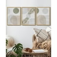 thumbnail image 4 of Drsoum Boho Botanical Wall Art Mid Century Modern Abstract Boho Decor Bohemian Line Wall Painting 11x14in3pcs Living Room Natural Framed, 4 of 5