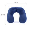 thumbnail image 2 of Juego de 4 almohadas de viaje inflables (azul oscuro), almohada de viaje compacta con funda de almohada lavable, máscara para dormir, tapones para los oídos y bolsa de transporte Sailing Electrónica, 2 of 5