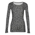 thumbnail image 4 of 2026 Long Sleeve Leopard Shirts for Women Crew Neck Tops for Everyday Wear, XL, 4 of 6