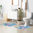 thumbnail image 6 of Yayeee Bath Rug for Bathroom Floor Non Slip Contour Fluffy Soft Absorbent Mat, 20"x24", Green Sailboats, 6 of 7