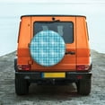 thumbnail image 6 of Yiaed blue plaid Snowflake Print Print Tire Wheel Cover, tire covers for trailers,rv wheel covers,rv tire covers, camper tire covers,tire covers for cars-14 inch, 6 of 6