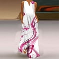 thumbnail image 2 of Lindreshi Maxi Dresses for Women 2024 Women's Summer Comfort Sexy Fashion Printing Sleeveless V-Neck Dress, 2 of 5