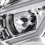 Spec-D Tuning Chrome LED Projector Headlights Compatible with 2001-2007 Mercedes-Benz W203 C-Class Sedan, Left + Right Pair Headlamps Assembly