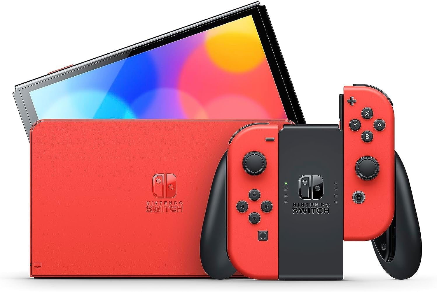 Nintendo Switch Console - OLED Model with Neon Blue and Red