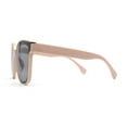 thumbnail image 3 of Womens Metal Brow Line Inset Lens Horn Rim Fashion Sunglasses Pink Black, 3 of 5