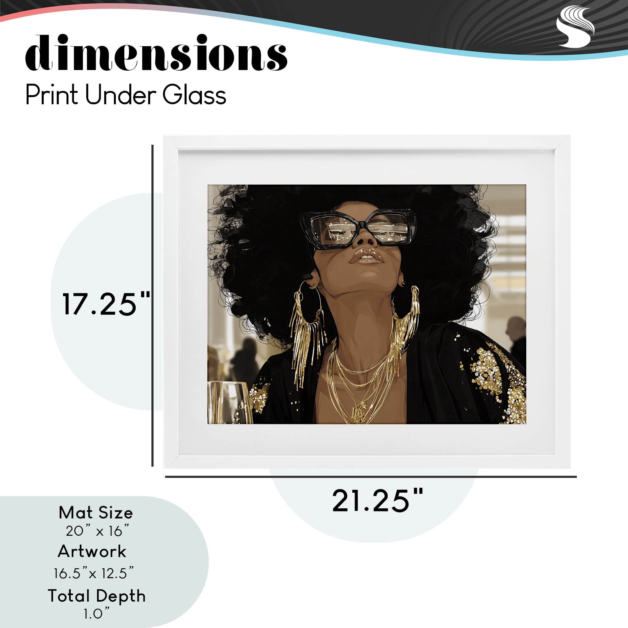 Stupell Industries Full Of Confidence Beautiful Woman White Framed Print Under Glass, design by Franklyn Gregory