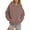 Brown, variant on Fgnfyis Women Solid Basic Letter Loose Pullover Hoodie Long Sleeve with Pocket Drop Shoulder Top Blue L