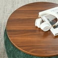 thumbnail image 3 of Storage Ottoman, 2 in 1 Function, Work as End Table, Ottoman with a Small Seat, for Bedroom and Living Room, Green, 3 of 12