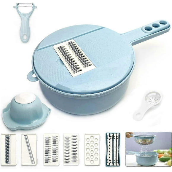 12 In 1 Multifunctional Vegetable Cutter Kitchen Mandoline, Professional Kitchen Mandoline, Vegetable Slicer, Vegetable Cutter Slicer For Carrot, Cucu