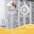 thumbnail image 6 of Shower Curtain Liner Clear W/6 Rustfree Grommets & 6 Hooks, 36"x72" Stall 10G PEVA Narrow Size Waterproof Bathroom Shower Liner, Geometric Sytle, 6 of 9