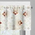 thumbnail image 3 of Ambesonne Abstract Valance Pack of 2, Chevrons and Flowers, 54"X18", Burgundy Orange Cream, 3 of 5