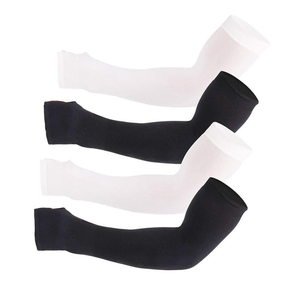 UV Protection Arm Sleeves 4 Pack UPF 50 Ice Silk for Men Women Outdoor Sports