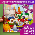 thumbnail image 5 of Quokka Magnetic Puzzles for Toddlers Ages 3-6 - 48 Pcs Travel Puzzle Game with Cats & Dogs for Kids, 5 of 6
